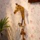 Hand Made  Brass Zebra Animal Head With Two Hooks