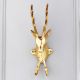 Exquisite Brass Deer Head  With Antlers And Twin Hook