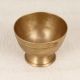 Elegant Brown Brass Kumkum Tilak Bowl for Home Decor