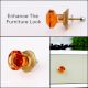 Amber Octagon Shape Glass Drawer Knob