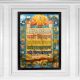 Vintage Maha Mantra Paper Print in Frame for Prayer Room