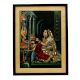 Vintage Paper Print of Lord Krishna Worshipped by Meera