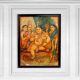 Vintage Lord Baby Krishna Paper Print in Frame for Hanging