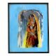 Vintage Glass Painting of Lady for Home Decoration