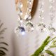 10 Strand- 10 Crystal Drop and 100 Beads Clear Chandelier Replacement Glass Christmas Ornaments