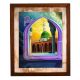 Vintage Paper Painting of Mosque in Frame for Home Decor