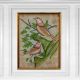 Cloth Wall Hanging Painting of Birds in Fine Work for Decoration