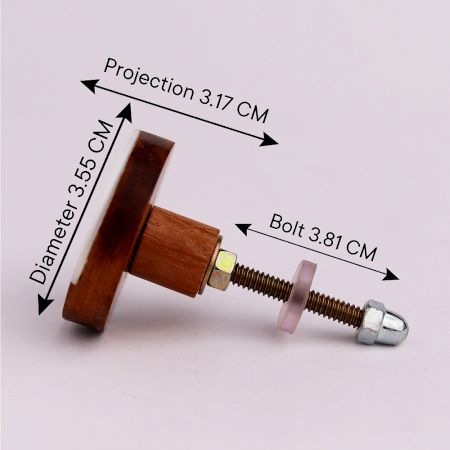 Mixed Shell Wooden Round Drawer Knob Online