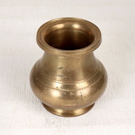 Elegant Brown Handmade Holy Water Pot Lota Made of Brass