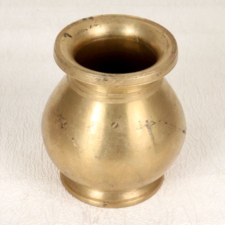 Handcrafted Traditional Brass Water Pot in South Indian Art