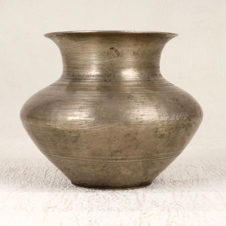 Grey Finish Handmade Holy Water Pot Made of Brass