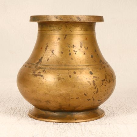 South Indian Traditional Brass Holy Water Pot for Prayer Room