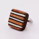 Square Striped Wooden Knob