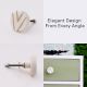 Round White Stone Gold V Shape Cabinet Knobs