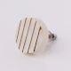 Round Oval White Stone Golden Line Cabinet Knobs