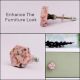 Baby Pink Hexagon Terrazzo Marble Round Cabinet Knobs