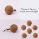 Handmade Brown Jute Round Drawer Knobs