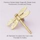 Beautiful Golden Dragonfly Metal Knob for Home Decoration