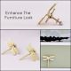 Beautiful Golden Dragonfly Metal Knob for Home Decoration