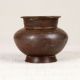 Dark Brown Handmade Brass Holy Water Pot for Indoor Decor