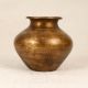 Brown Vintage Brass Water Pot Lota in South Indian Art