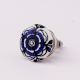 Blue Black Rose Flat Knob