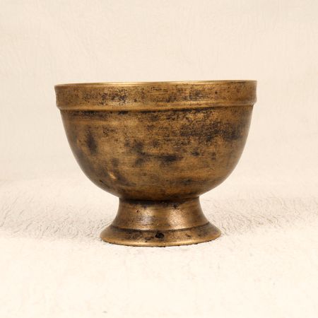 Vintage Brown Finish Kumkum Cup Made of Finest Brass