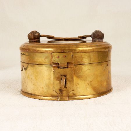 Antique Brown Handmade Jewelry Box Made of Finest Brass