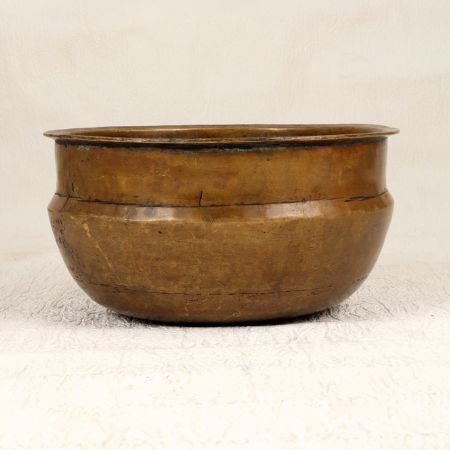 Vintage Brown Handmade Holy Pot Made of Finest Brass