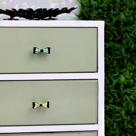 Modern Multicolor Iron Bow Cabinet Drawer Knob-6 Pieces