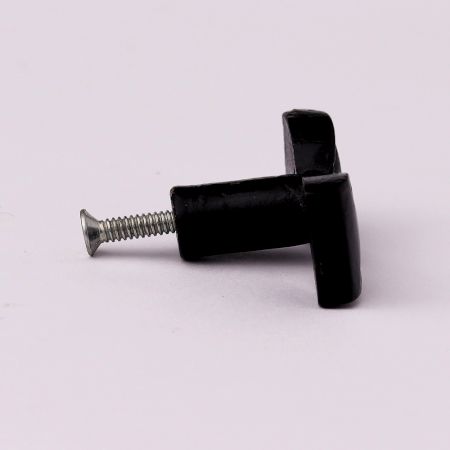 Handcrafted Black Iron Bow Drawer Knob