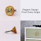 Black Bicycle Wheel Flat Metal Dresser Knobs