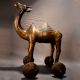 Handmade Beautiful Camel Statue with Wheels Made of Brass