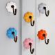 6 Pieces Modern Multicolor Melon Ceramic Wall Hooks