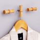 Handmade Natural Wooden T-Bar Wall Hooks-3 Pieces