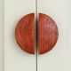 Modern Natural Wooden Door Handles (Medium Size) Pack of 2 Pieces (4 Inch)