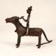 Handmade Vintage Brass Bull with Rider in Tribal Art