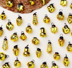 25 Pieces Golden Christmas Tree Decoration Ornaments