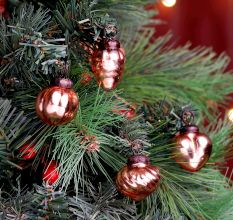 25 Pieces Rose Gold Glass Ornaments - Christmas Tree Ornaments