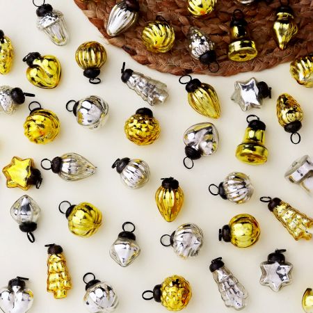 25 Pieces Silver and Golden Christmas Tree Ornaments