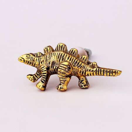 Modern Golden Dinosaur Aluminium Drawer Knobs