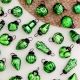 25 Pieces Modern Green Coloured Christmas Ornaments
