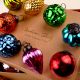Set of 12 Glass Multicolor Christmas Ornaments For Tree Decoration