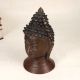 Brown Finish Handmade Buddha Head Statue Made of Brass