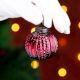 12 Pieces Glass Burgundy Christmas Ornaments For Tree Decoration