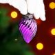 12 Pieces Glass Purple Ornaments For Tree Decoration