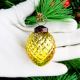 12 Pieces Decorative Glass Golden Christmas Hanging Ornaments