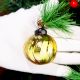 12 Pieces Modern Golden Coloured Christmas Ornaments