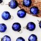 12 Pieces Modern Blue Coloured Christmas Ornaments