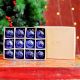 12 Pieces Modern Blue Coloured Christmas Ornaments